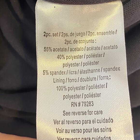 Alex Evenings Sparkling Glitter Gown Sleeevless Midi Sheath Dress Silver Grey - Picture 9 of 9